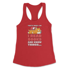 Book Lover Corgi I Read Books And I Know Things graphic Women's