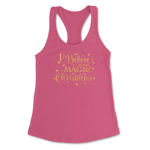 I Believe in the Magic of XMAS T-Shirt Tee Gift Women's Racerback Tank