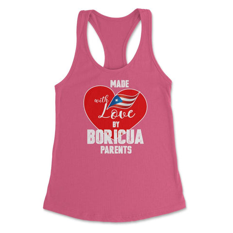 Made with love by Boricua Parents Puerto Rico T-Shirt  Women's