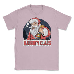 XMAS Naughty Claus Funny Humor T-Shirt Tee Gift Unisex T-Shirt - Light Pink