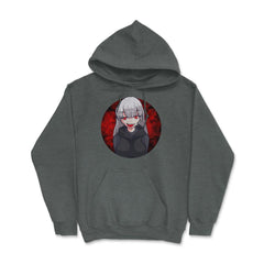 Anime Vampire Girl Halloween Design Gift design Hoodie - Dark Grey Heather