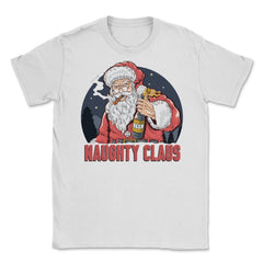 XMAS Naughty Claus Funny Humor T-Shirt Tee Gift Unisex T-Shirt - White
