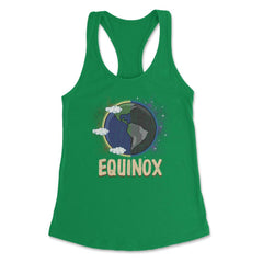 March Equinox on Earth Day & Night Cool Gift print Women's Racerback - Kelly Green