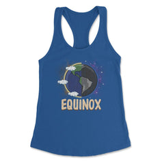 March Equinox on Earth Day & Night Cool Gift print Women's Racerback - Royal