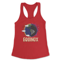 March Equinox on Earth Day & Night Cool Gift print Women's Racerback - Red
