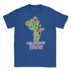The Walking Bear Funny Halloween Zombie Bear Unisex T-Shirt - Royal Blue