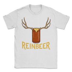 Reinbeer Reindeer Beer X-mas Beer Can Drinking  Unisex T-Shirt - White